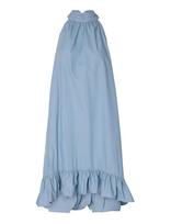 Selected - Slfdelia Regular Short Halterneck Dress - Ilga suknelė - Mėlyna