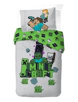 Minecraft - Bed Linen Minecraft Build & Explore 140X200 60X63 Cm - Patalynė - Žalia