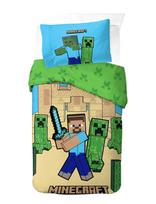 Minecraft - Bed Linen Minecraft Sand Castles 140X200 60X63 Cm - Patalynės komplektas - Žalia