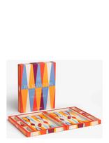 PRINTWORKS - Lacquered Backgammon, Red - Žaidimai - Marga / raštuota