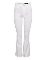 NOISY MAY - Nmsallie Hw Flare Jeans Vi163Bw S* - Platėjančios kelnės - Balta