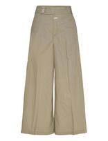Closed - Women Luna Pants Olive Green - Plačios kelnės - Chaki spalva