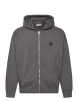 Maison Kitsune - Fox Head Zipped Oversize Hoodie - Džemperis - Pilka