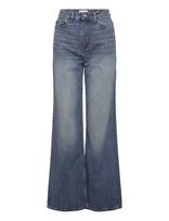 GANNI - Rigid Denim Magny - Platūs džinsai - Mėlyna