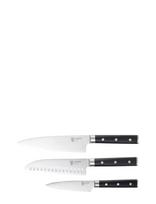 Dorre - Asama 3 Set Chef's Knife (20 Cm) Santoku (18 Cm) Utility Knife (13 Cm) - Peilių rinkinys - Juoda