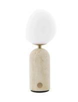 Globen Lighting - Portable Table Lamp Torrano Beige Travertine - Stalinė lempa - Smėlio