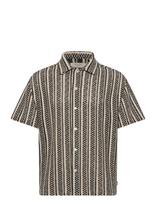 Jack & Jones - Jorcotedazur Bellagio Crochetshirt Ss Sn - Marškiniai trumpomis rankovėmis - Juoda