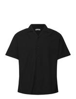 Jack & Jones - Jjalfredo Slub Resort Shirt Ss - Marškiniai trumpomis rankovėmis - Juoda