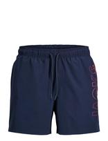 Jack & Jones - Jpstmaui Wave Logo Swim Shorts Mni - Maudymosi šortai - Tamsiai mėlyna