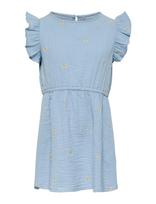 Kids Only - Kmgthyra Sl Emb Frill Dress Wvn - Suknelė trumpomis rankovėmis kūdikiui - Mėlyna