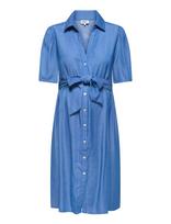Only Maternity - Olmpani Ss Shirt Belt Abk Dress Wvn - Iki kelių ir midi suknelės - Mėlyna