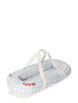 Garbo&Friends - Baby Nest, 43X87X16 Cm, Plaid Sky Blue - Kūdikių lizdelis - Mėlyna