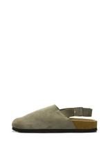 Selected - Slhbastian Suede Mule - Mulai ir klumpės - Chaki spalva