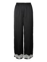 Pieces - Pcariel Hw Wide Lace  Pants D2D Pp - Plačios kelnės - Juoda