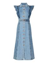 YAS - Yascawi Sl Denim Long Dress S. - Ilga suknelė - Mėlyna
