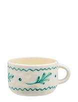 Anna + Nina - Leaf Cappuccino Mug - Kavos puodelis - Kreminė spalva