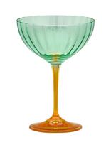 Anna + Nina - Jazzy Arancia Optic Champagne Glass - Šampano taurės - Žalia