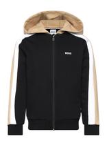 BOSS - Hooded Cardigan - Flisinė striukė - Juoda