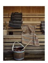 Zone Denmark - Badehåndklæde Sauna 70X140 Camel/Ice Blue/Olive Green - Rankšluostis - Ruda