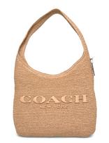 Coach - Refined Weave Straw Brooklyn Shoulder Bag 39 - Rankinė - Smėlio