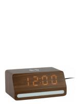 KARLSSON - Alarm Clock Retro W. Light Led Dark Wood Veneer - Žadintuvas - Ruda