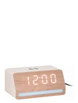 KARLSSON - Alarm Clock Retro W. Light Led White Wash Veneer - Žadintuvas