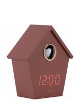 KARLSSON - Alarm Clock Riqueza Cuckoo Led Burgundy Red - Žadintuvas - Burgundiška splava