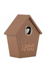 KARLSSON - Alarm Clock Riqueza Cuckoo Led Mocha Brown - Žadintuvas - Ruda