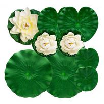 Fake Lily Pads for Ponds Pond Decor Lily Pads Realistic Artificial Lotus Lily Pads for Garden Pond Decor Faux Blooms for Patio