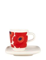 Marimekko Home - Unikko Espresso Cup+Saucer - Espreso puodelis - Raudona
