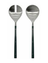 House Doctor - Salad Set, Hdlata, Dark Green, Silv - Salotų serviravimo indas - Žalia