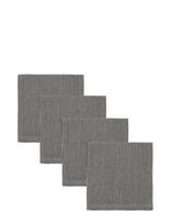 House Doctor - Napkins, Hdblock, Sand, Black - Audinių servetėlės - Juoda