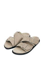 ALOHAS - Alba Suede Leather Sandals - Plokščiapadžiai sandalai - Smėlio