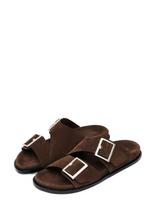 ALOHAS - Alba Suede Leather Sandals - Plokščiapadžiai sandalai - Ruda