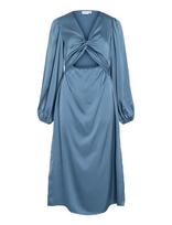 Vila - Vischasta L/S Cut Out Midi Dress - Iki kelių ir midi suknelės - Mėlyna
