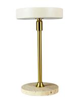 Dyberg Larsen - Moonlight Led Mini Genopladelig Bordlampe - Beige/Travertin - Stalinė lempa - Marga / raštuota