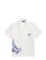 Polo Ralph Lauren - Classic Fit Nautical Linen Camp Shirt - Laisvalaikio marškiniai - Balta