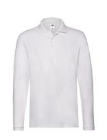 Fruit Of The Loom - Premium Long Sleeve Polo - Marškinėliai ilgomis rankovėmis - Balta