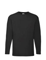 Fruit Of The Loom - Valueweight Long Sleeve T - Marškinėliai ilgomis rankovėmis - Juoda