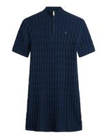Tommy Hilfiger - Co Cable Mid Gg Shift Mk Dress - Trumpa suknelė - Tamsiai mėlyna