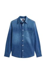 Tommy Jeans - Tjm Denim Regular Fit Shirt Ext - Džinsiniai marškiniai - Mėlyna