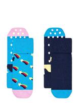 Happy Socks - Kids 2-Pack Shooting Star Anti-Slip Socks - Neslystančios kojinės - Mėlyna