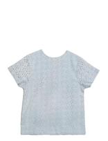 Hanevild - Lace T-Shirt - Palaidinės ir tunikos - Mėlyna