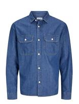 Jack & Jones - Jjetravis Shirt Ls Noos - Džinsiniai marškiniai - Mėlyna