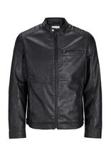 Jack & Jones - Jjedylan Pu Biker Jacket Noos - Odinis švarkelis - Juoda
