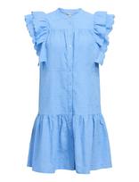 Object - Objilly Hope S/S Short  Dress E Hs 25 - Trumpa suknelė - Mėlyna
