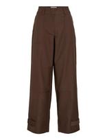 ROUGE EDIT - Rouames Rw Wf F/L Trouser - Plačios kelnės - Ruda