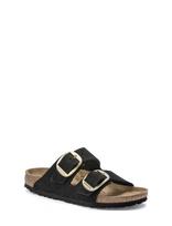 Birkenstock - Arizona Big Buckle Lenb Black (Gold) - Plokščiapadžiai sandalai - Juoda