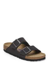 Birkenstock - Arizona Sfb Lenb - Plokščiapadžiai sandalai - Juoda
