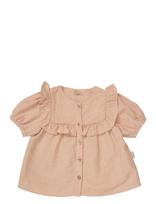 Cam Cam Copenhagen - Cleo Blouse, 80 Cm - Gots - Gold Flower - Palaidinės ir tunikos - Rožinė